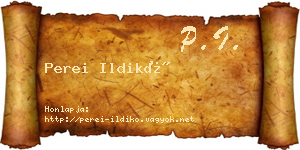 Perei Ildikó névjegykártya