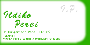 ildiko perei business card